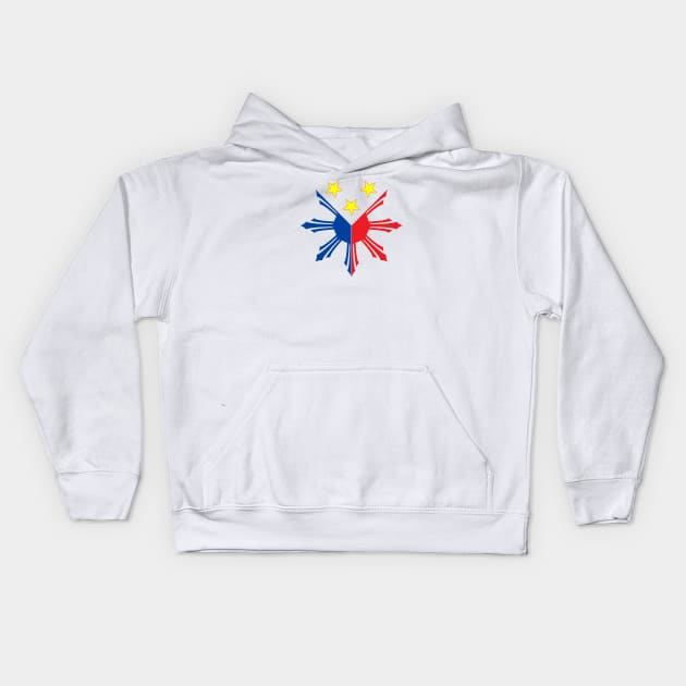 Philippines Sun and Stars Kids Hoodie by Estudio3e